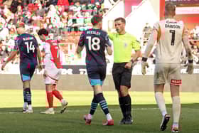 Jake Beesley was sent off in Blackpool's last outing after picking up two yellow cards.
