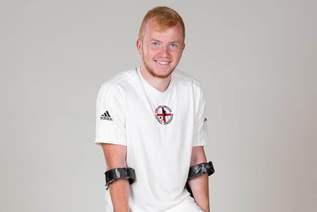 Jamie Oakey from Blackpool plays for the England Amputee team Picture: ENGLAND AMPUTEE FA