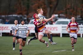 Alex Clayton took on Fylde's fly-half and goalkicking responsibilities in the absence of Will Hunt Picture: Daniel Martino