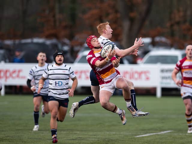 Alex Clayton took on Fylde's fly-half and goalkicking responsibilities in the absence of Will Hunt Picture: Daniel Martino