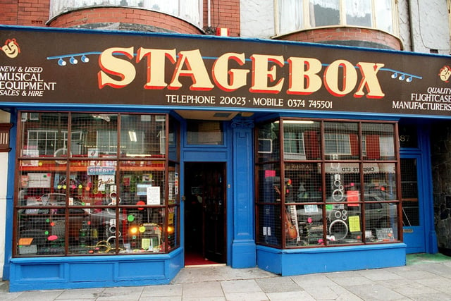 Stagebox musical equipment shop in 1997