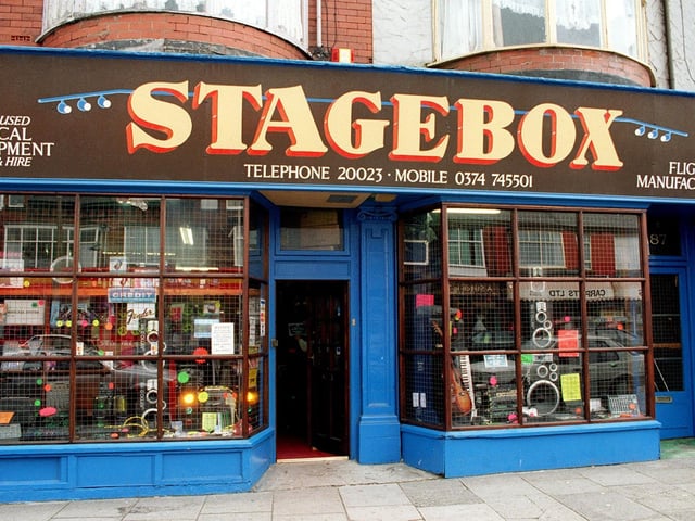 Stagebox musical equipment shop in 1997