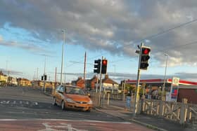 A motorist was spotted driving the wrong way along Kelso Avenue in Cleveleys.