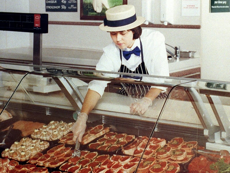Marks and Spencers meat counter, 1999