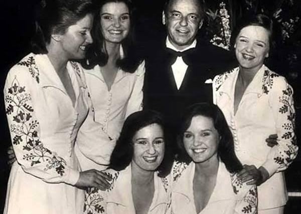 Blackpool's very own Nolan Sisters with Frank Sinatra on tour in 1975
