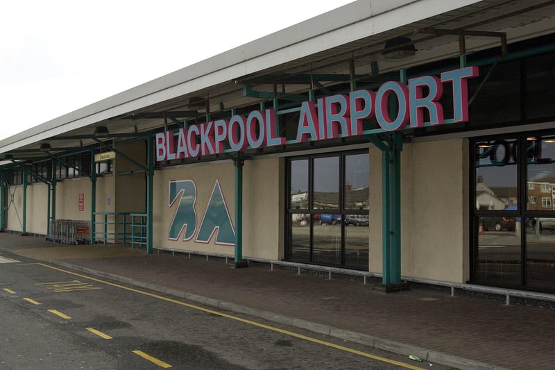 Blackpool Airport entrance at Squires Gate in 2001
