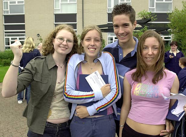 Blackpool Sixth Form College students Naomi Crouch, Jenni Rigby, Mark Dyson and Lucy Jones in 2002