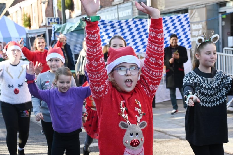Having a great time at the Kirkham Christmas parade.