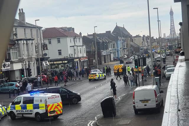 Police at the scene in Lytham Road, South Shore on Monday afternoon (May 7). Picture credit: Philip Hardcastle