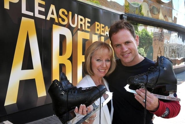 Dancing on Ice stars Karen Barber and Kyran Bracken at the launch of the Ice Party
