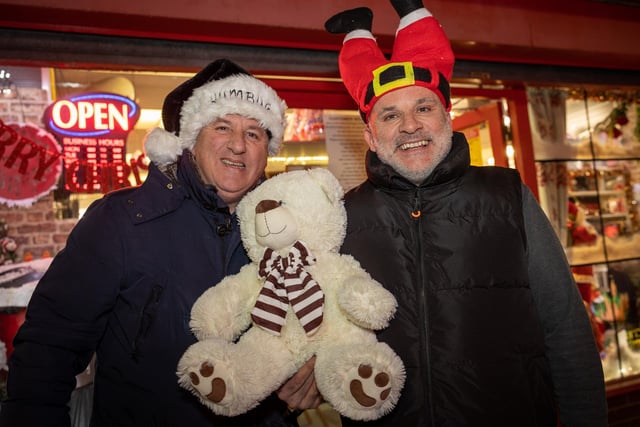 Layton Christmas lights switch-on - Mike and Nick Joannou of Card and Party.