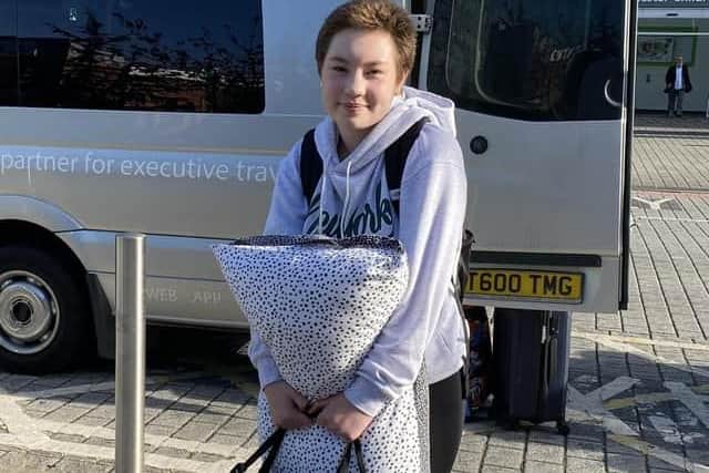 Lytham teenager Phoebe Daniel, whose successful battle against bone cancer inspired the choice of the Bone Cancer Research Trust as a joint beneficiary of the event and who has put together a participating team called Aqua Girls.