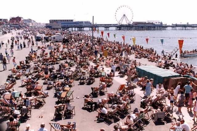 Right back to 1997 in this colourful shot of deckchairs in the sun