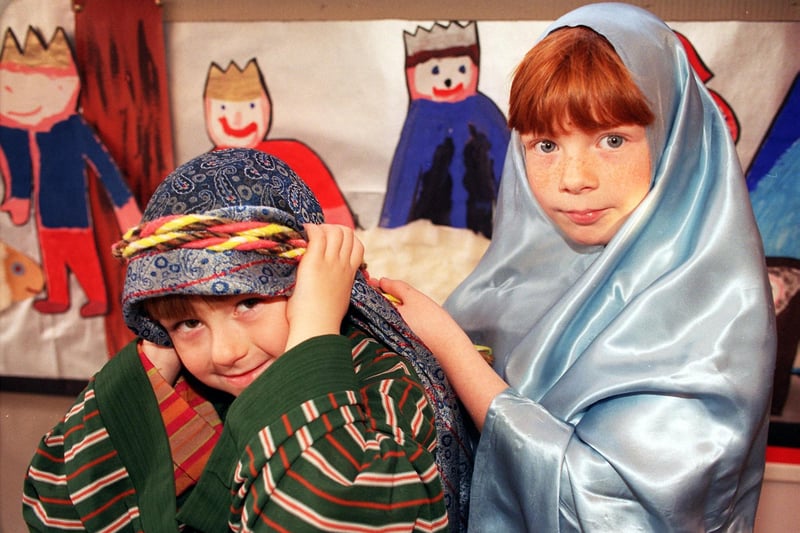 St John's School, Warton nativity. Are you Sara or Benjamin pictured in 1996