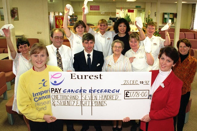 Staff at Eurest Catering who were caterers to the Benefits Agency raised £1,778 for the (Northern Appeals) Imperial Cancer Research Fund