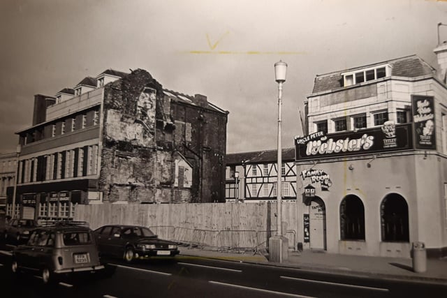 This photo was taken in March 1985 and shows where the old Lucky Star arcade was before a huge blaze destroyed it