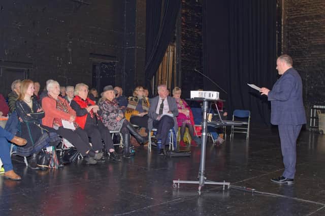 Adam Knight addressing members of Blackpool Civic Trust