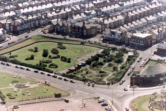 Gynn Square, with its gardens, roundabout and pub
