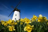 One of the sails on Little Marton Windmill has broken off