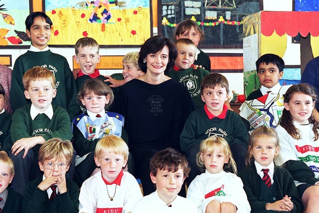 Cherie Blair visited Moor Park School in Bispham, to see how the after-school club is run, 1996