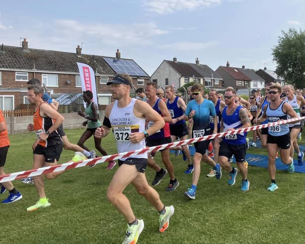 The Freckleton Half-Marathon started in the morning for the first time in its 58-year history  Picture: LES LAWSON