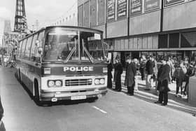 Police preparations ahead of the right to work march in October 1981