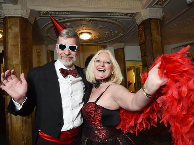 Theatre goers dress up for The Rocky Horror Show at the Grand Theatre. Ivan and Liz Broad.