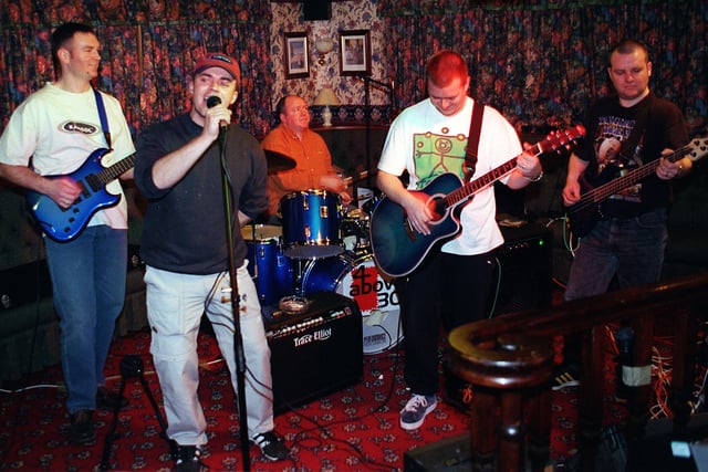Fleetwood band 4 Above 30, live on stage at the Rossall Tavern, Larkholme Parade, Fleetwood