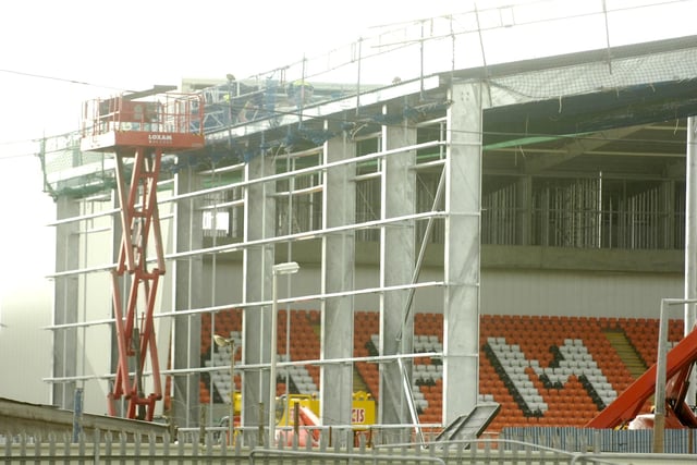 The south stand nearly completed in 2010