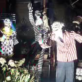 The illuminated figures in Michael Smith's from garden on Warbreck Drive, North Shore