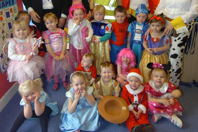 Staff and youngsters at the Toddle-Inn Nursery in Fleetwood dressed as their heroes for Children In Need