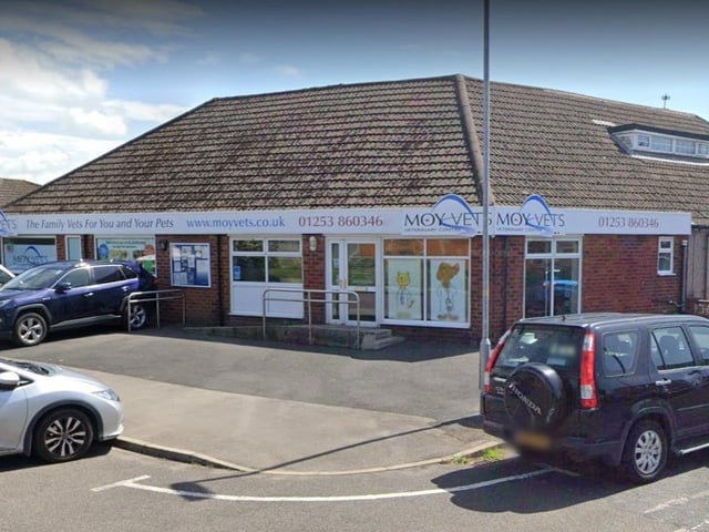 Moy Vets on Hillylaid Road, Thornton Cleveleys, has a rating of 4.7 out of 5 from 212 Google reviews