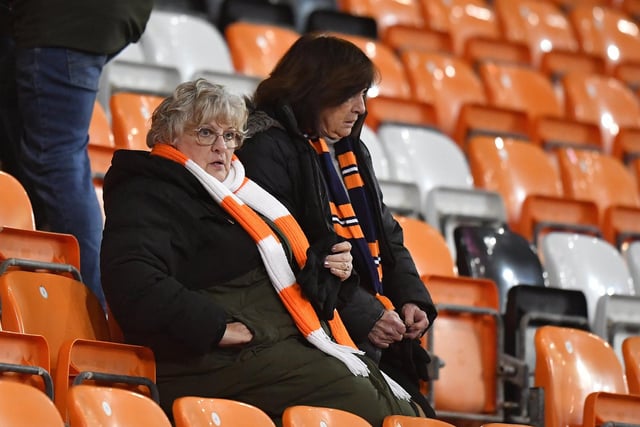 Supporters watch on as the Seasiders stumble to a 2-1 defeat against Northampton Town.