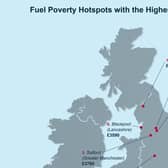 Fuel poverty hotspots with the highest energy bills. Photo: Airgon