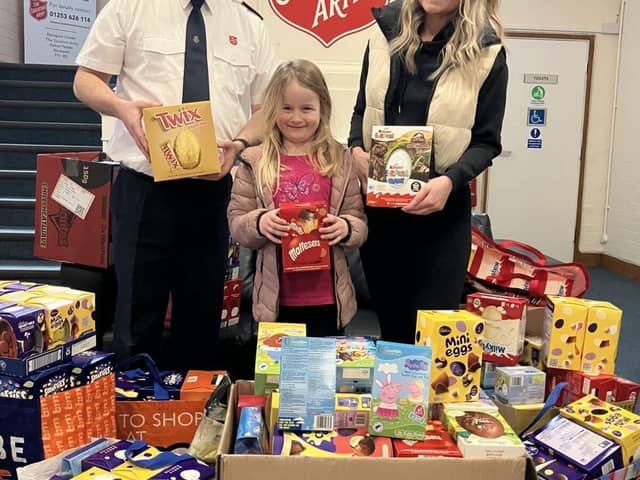 Made Mint donated over 250 Easter eggs to The Salvation Army Blackpool