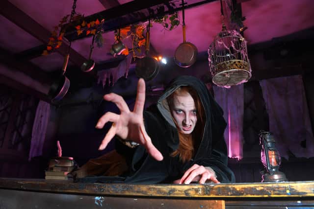 Blackpool Tower Dungeon reopens with Katie Buchanan playing the Witch. Photo Neil Cross;