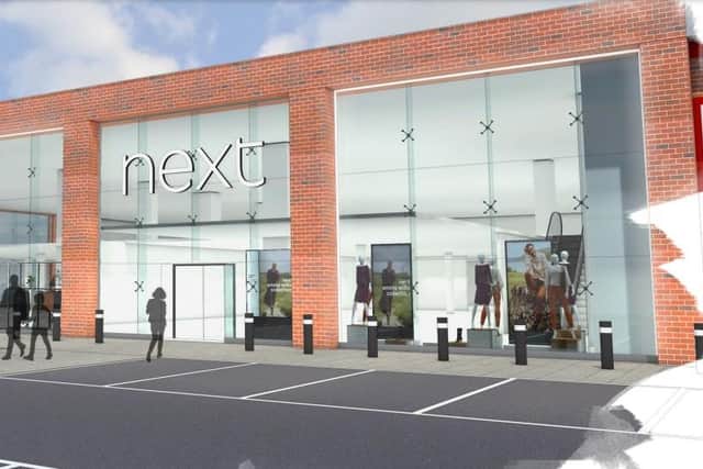 An artist's impressions of the extended Next store