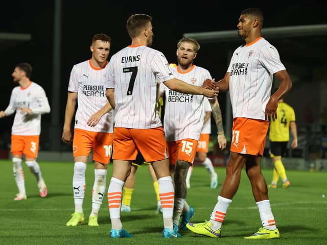 Blackpool go into tomorrow's first home game of the season after picking up a Carabao Cup victory at Burton Albion on Tuesday Picture: Stephen White/CameraSport