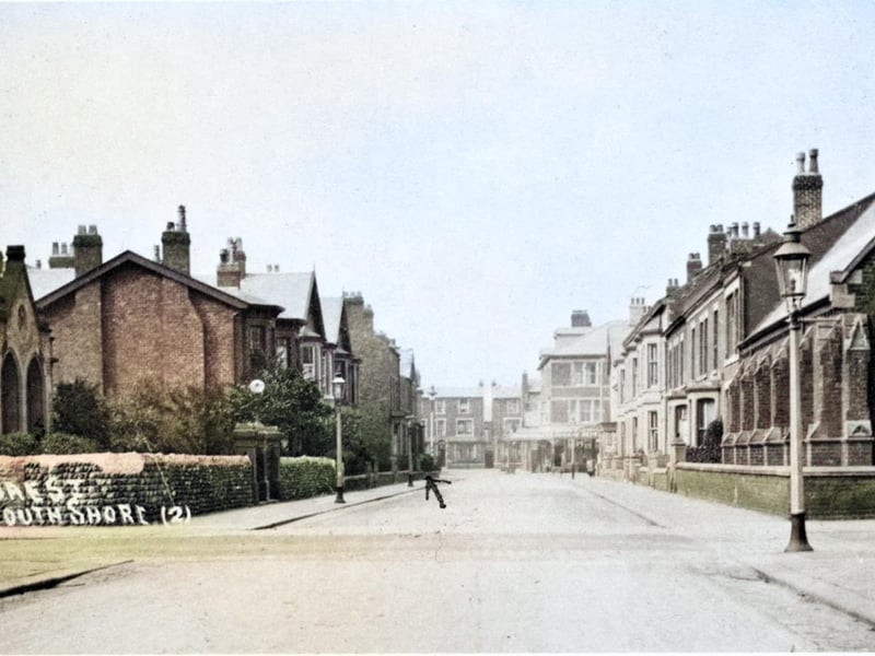 This is Moore Street from the junction with Rawcliffe Street through Waterloo Road right through to St Bedes Avenue, in 1915. A splash of colour has been added