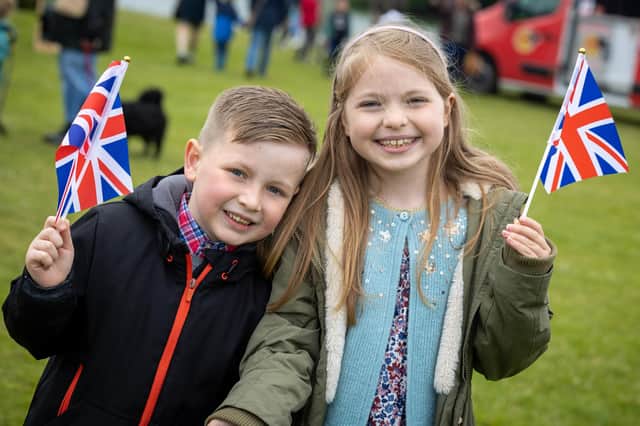 Leo Dickinson and Lily Stevenson join in The Big Picnic and platinum jubilee celebrations at Fairhaven Lake.