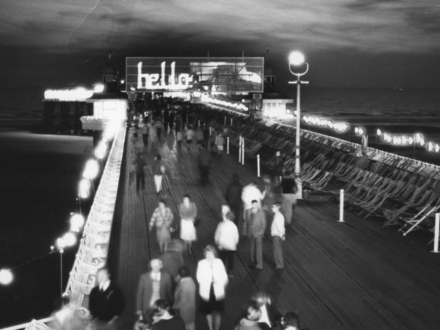 Blackpool launched a service at North Pier, to allow people to put their messages on Lasergram in 1982