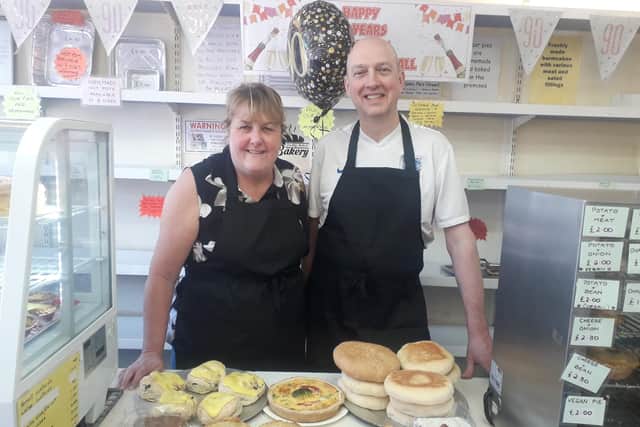 Charmaine and Paul Lewis ae celebrating 90 years of business for bakers JL Bean in Cleveleys