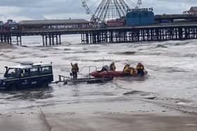 Blackpool RNLI volunteer crews rescued a woman from the sea near Central Pier on Monday afternoon (August 21). (Picture by RNLI Blackpool)