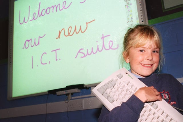 Danielle Jones, who was 8-years-old at the opening of Devonshire Junior school's ICT suite, 1999