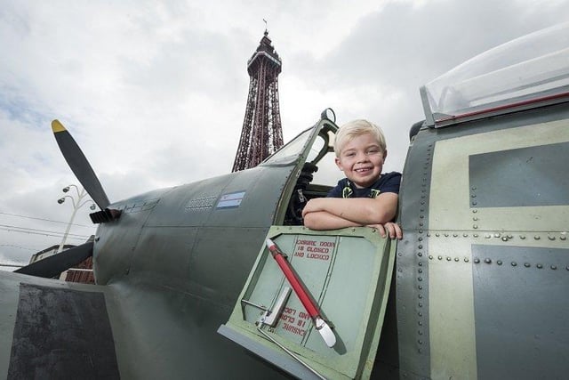 A youngster enjoying Blackpool Air Show in 2018