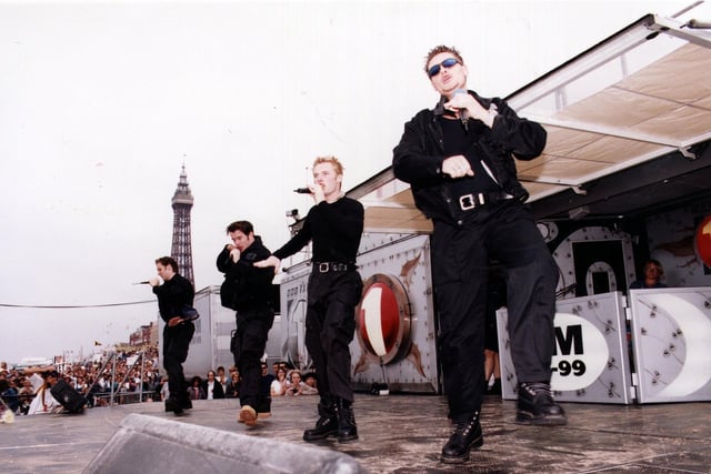 Boyzone during their last appearance at the roadshow in 1996