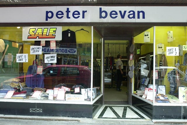 Peter Bevan was a menswear shop on Church Street for many years. This was one his last sales before the store closed down in 2003