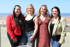 From left - Keeley Parsons, Eloise White, Becky White and Karla Parsons have all experienced the trauma of a loved one taking their own life