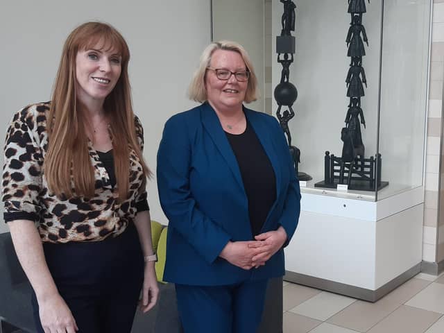 Labour deputy leader Angela Rayner with Coun Lynn Williams