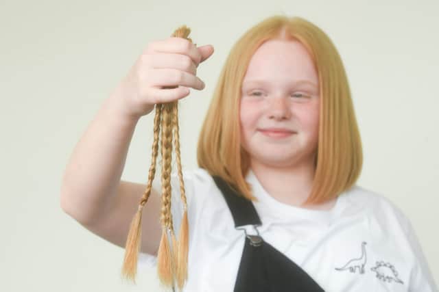 11-year-old Megan Hogarth is raising money for charity Little Lady Locks